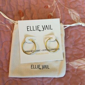 Ellie Vail Stainless Steel gold hoop earrings new